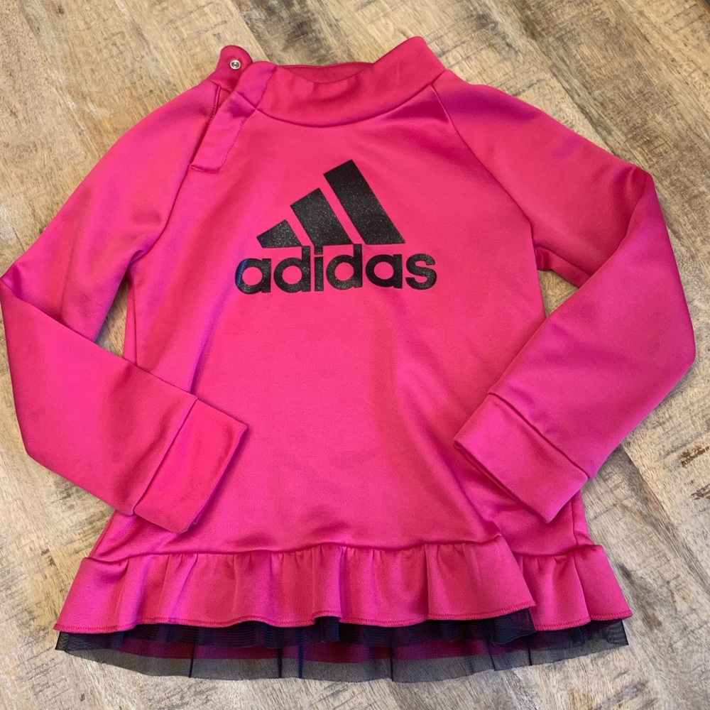 Adidas pullover with tulle ruffle